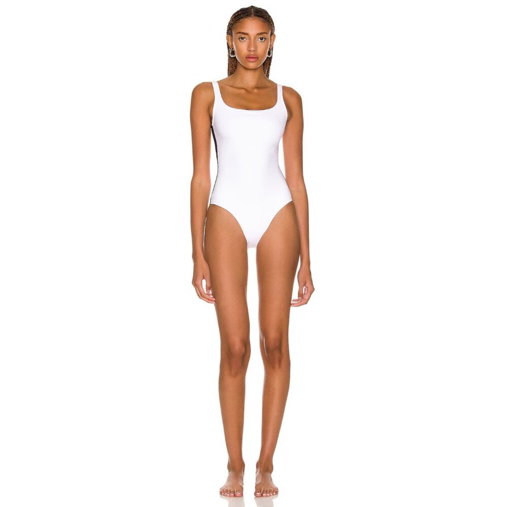 WARDROBE.NYC for FWRD Swimsuit White & Black One Piece - Picture 2 of 4
